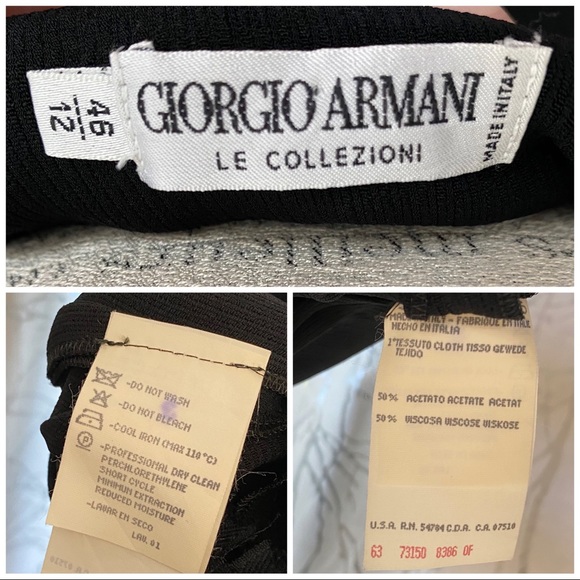 Vintage Giorgio Armani black ribbed sleeveless square neck low back maxi dress - Picture 9 of 9